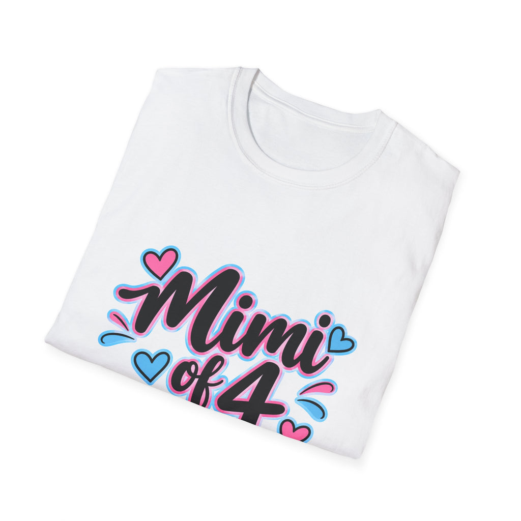 Mimi of 4 T-Shirt — Cute Grandma Graphic Tee for Grandmother Gifts