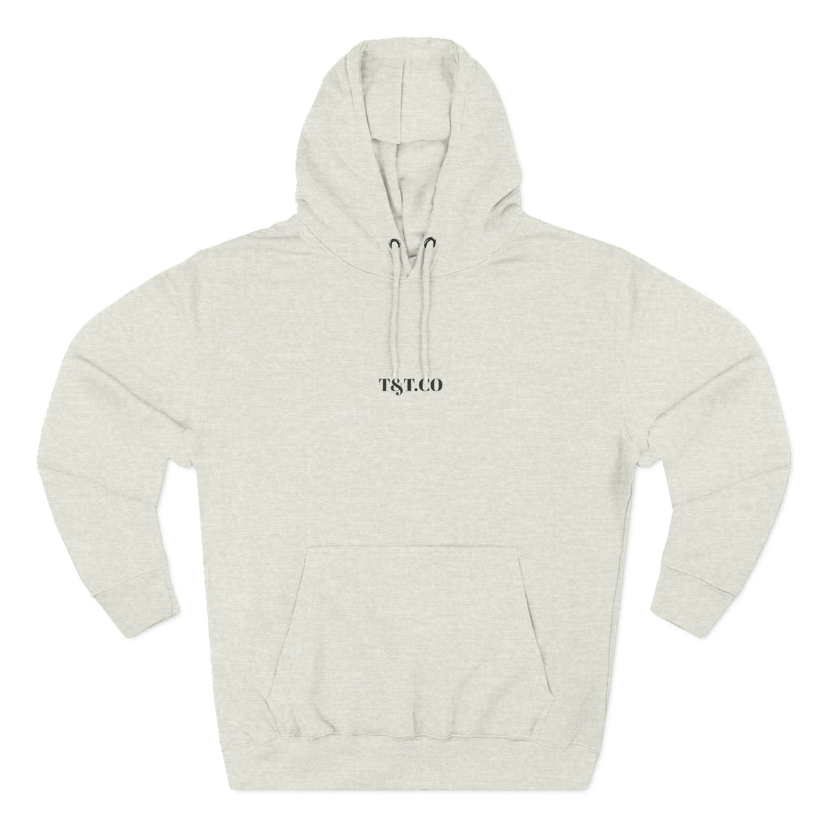 Minimalist 'T&L Co' White Fleece Hoodie — Cozy Lightweight Pullover