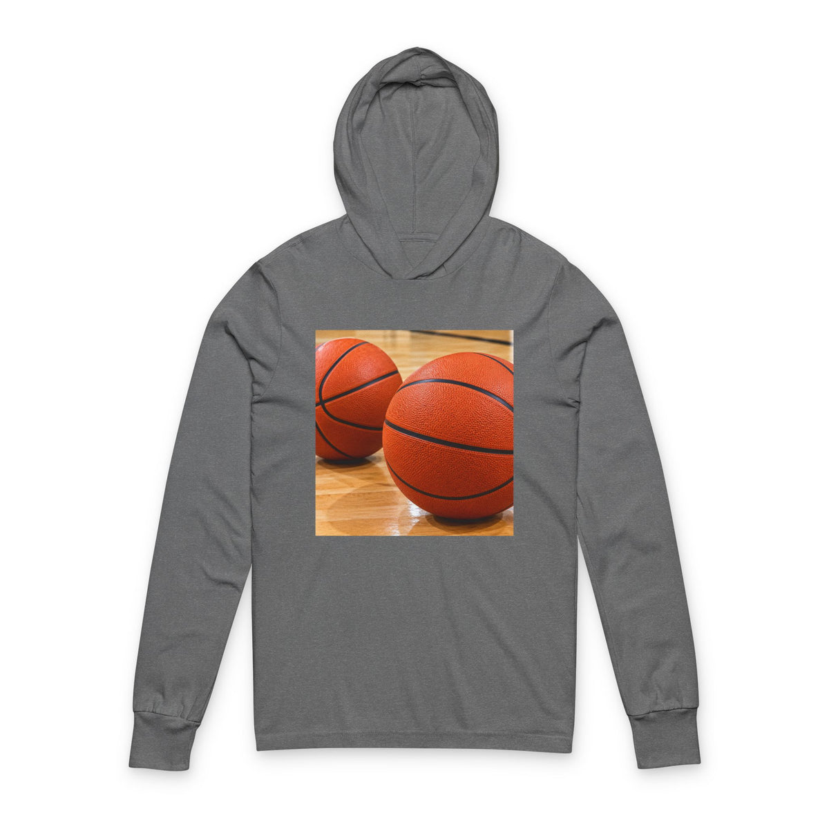 Basketball Graphic Hooded Long Sleeve Tee