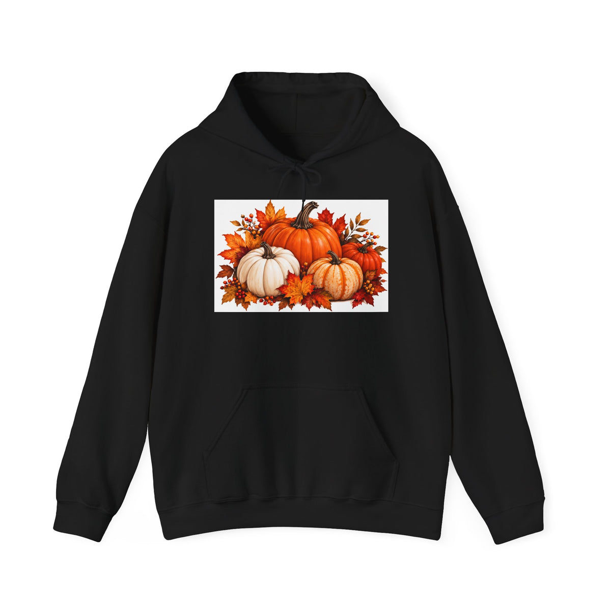 Pumpkin Harvest Hoodie — Autumn Leaves Fall Sweatshirt