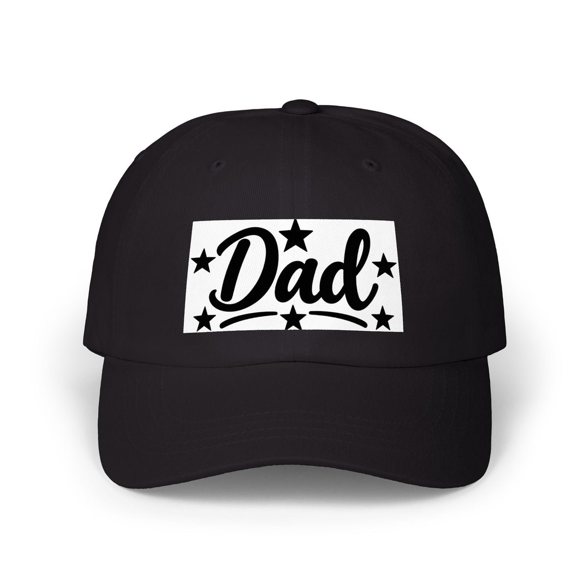 Dad Cap – Embroidered Script with Stars | Father's Day Casual Hat
