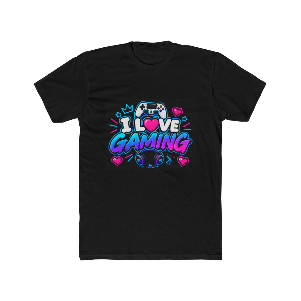 I Love Gaming Tee — Retro Neon Gamer Graphic T-Shirt