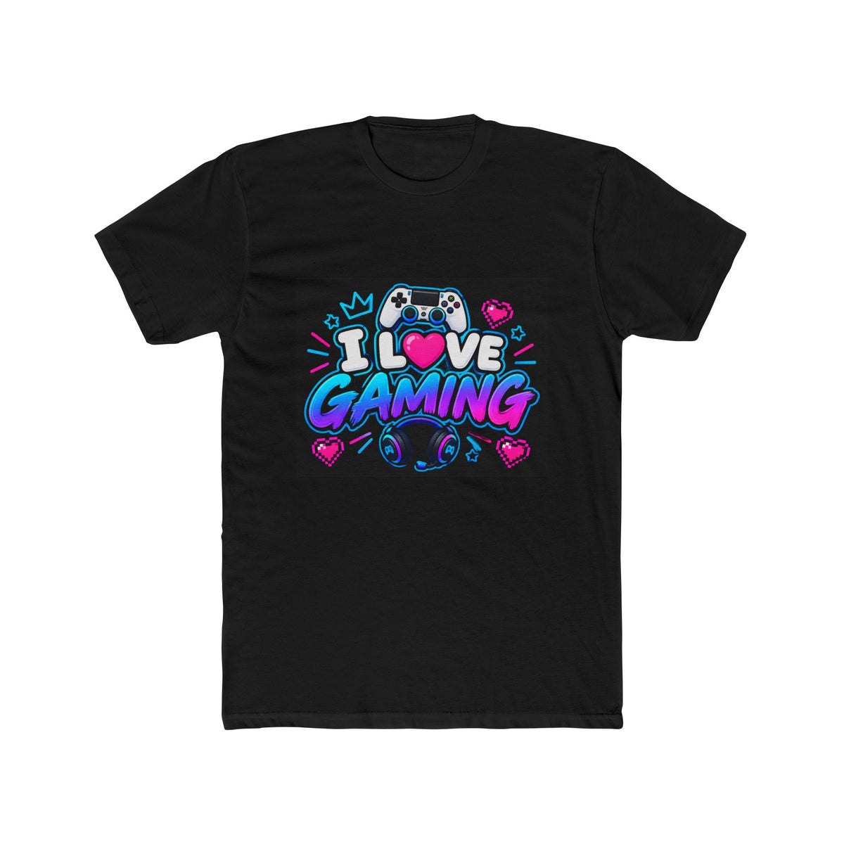 I Love Gaming Tee — Retro Neon Gamer Graphic T-Shirt