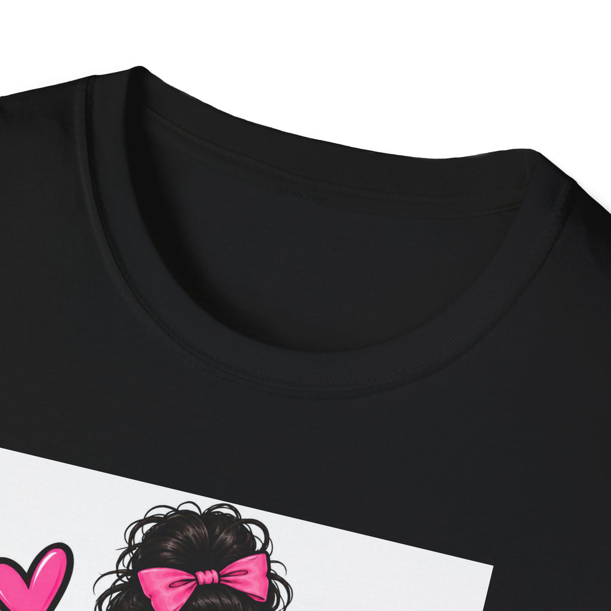 Mom Life Graphic Tee – Cute Scream Mask Mom Shirt with Pink Hearts