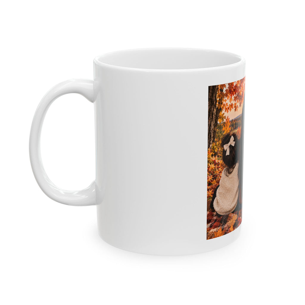 Autumn Sunset Family Ceramic Mug – Cozy Mom and Kids Fall Coffee Cup (11oz/15oz)