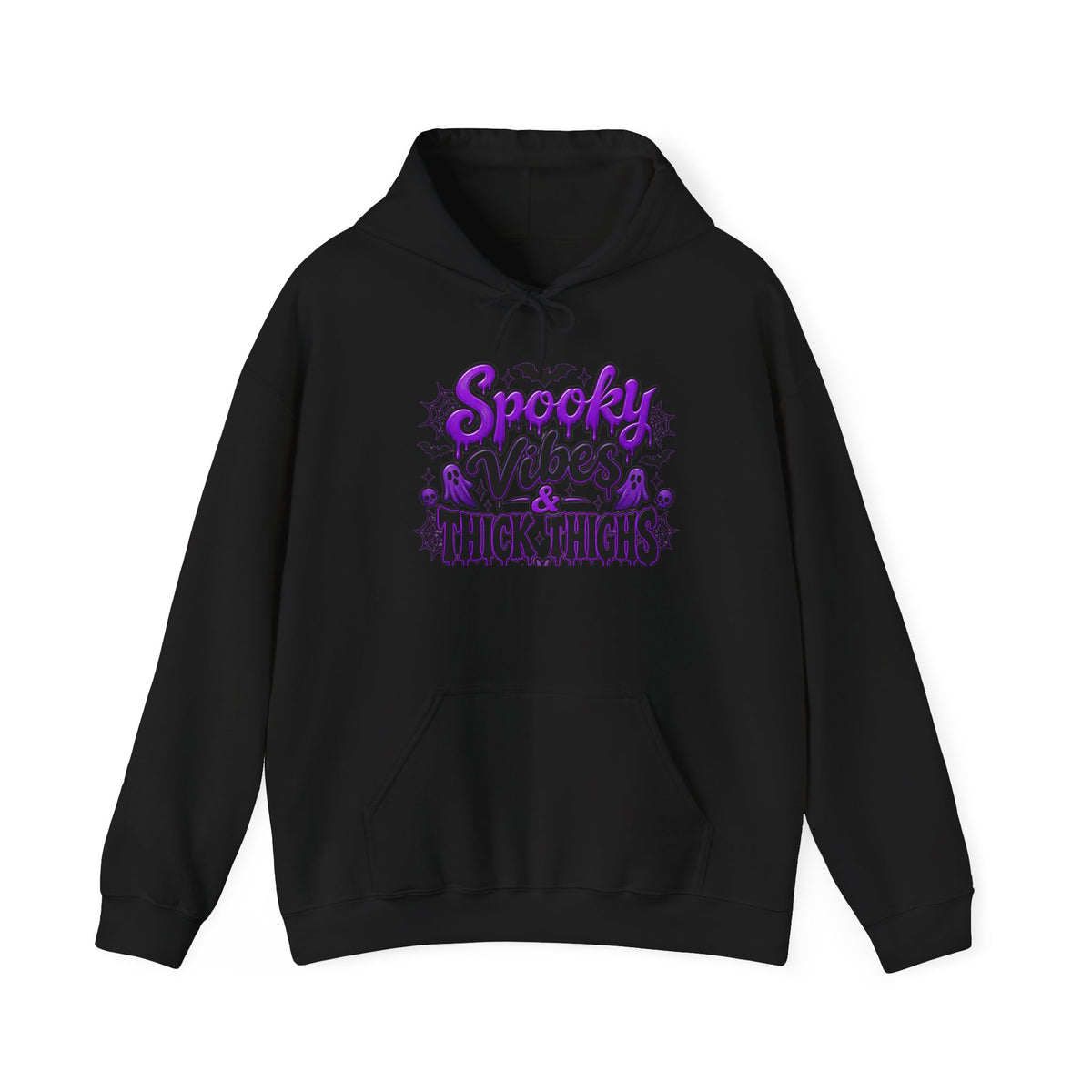 Spooky Vibes Hoodie — Halloween Trick or Treat Graphic Hooded Sweatshirt