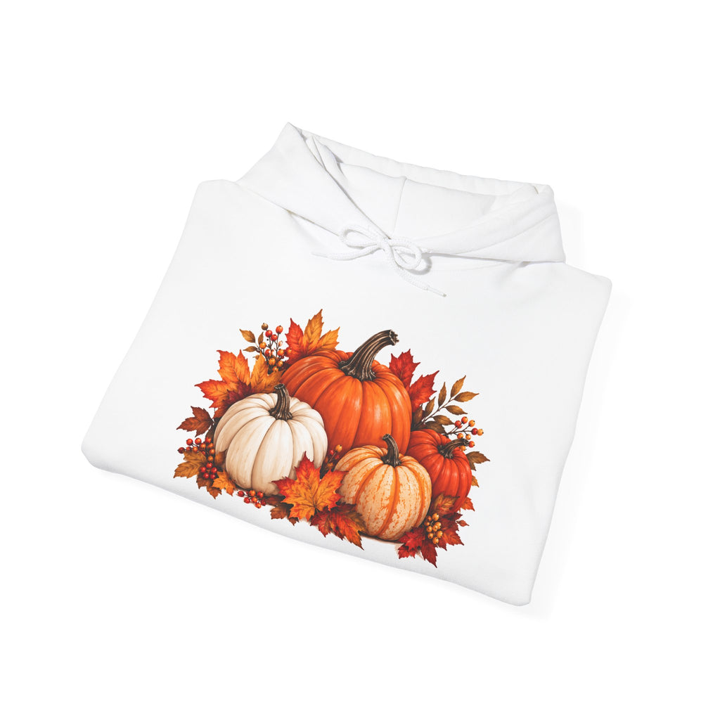 Pumpkin Harvest Hoodie — Autumn Leaves Fall Sweatshirt