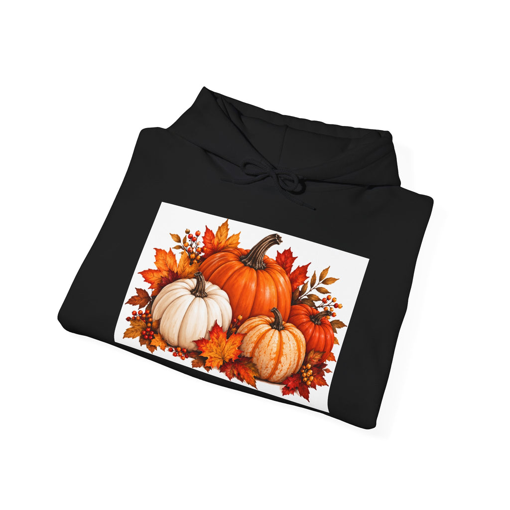 Pumpkin Harvest Hoodie — Autumn Leaves Fall Sweatshirt