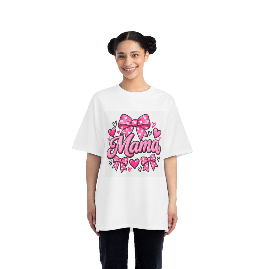 Mama Pink Bow T-Shirt — Cute Hearts & Bows Mother's Day Tee