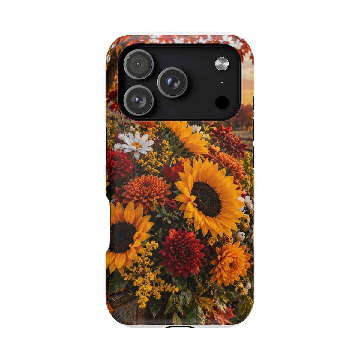 Sunflower Harvest Phone Case — Fall Floral Magnetic Impact-Resistant Cover
