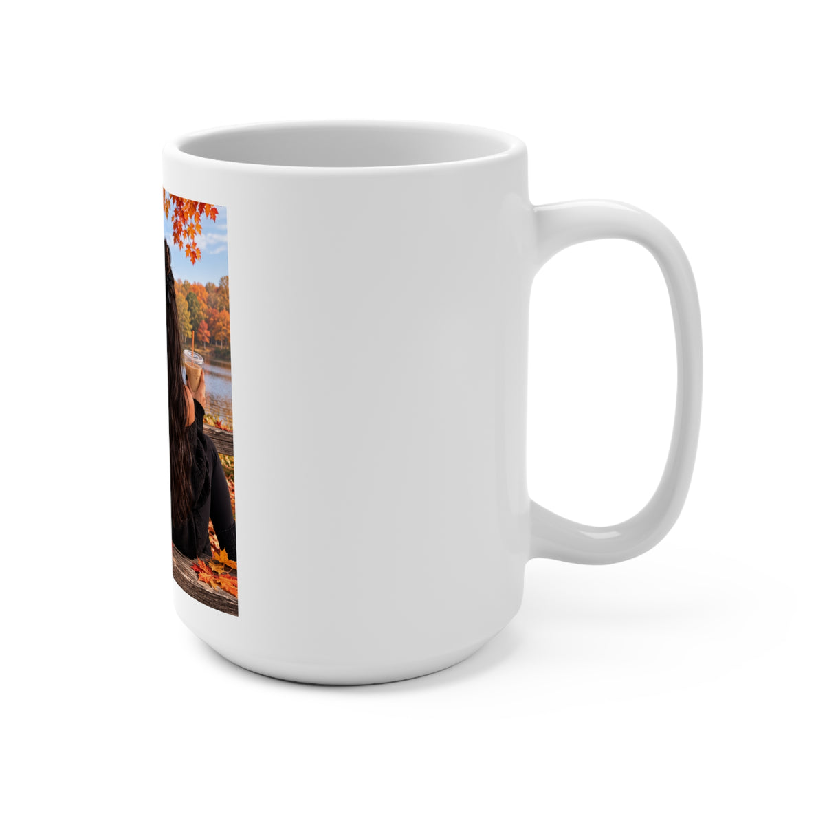 Friendship Fall Mug — Best Friends Autumn Lake 15oz Coffee Cup