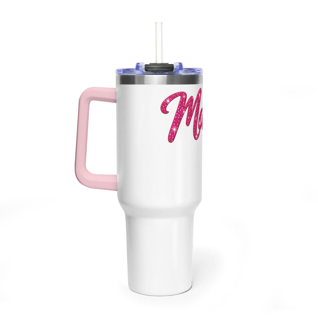 Tumbler — 'Mama' Pink Glitter 40oz Vacuum Insulated Travel Cup