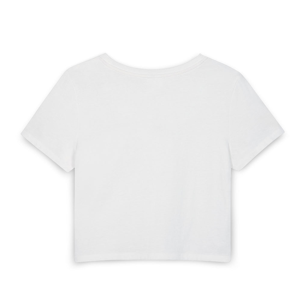 Cute Ghost Bows Baby Tee — Girl Halloween Graphic Crop Top
