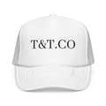 T&T.CO Foam Trucker Hat — Vintage Logo Mesh Baseball Cap