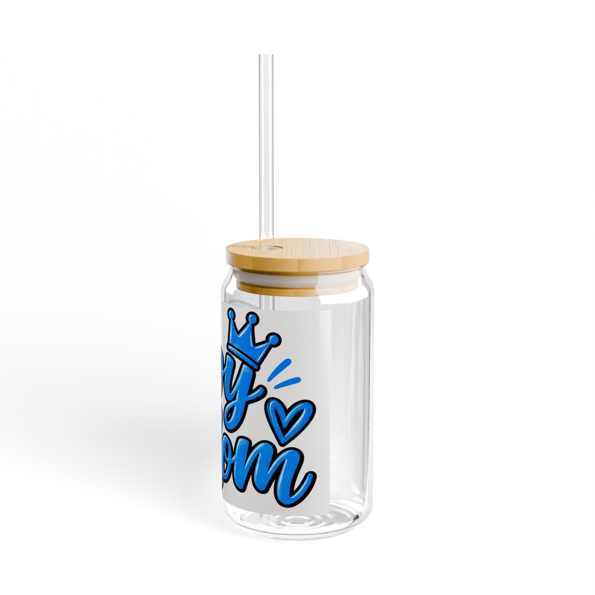 Boy Mom Sipper Glass — 16oz Insulated Straw Tumbler for Proud Moms