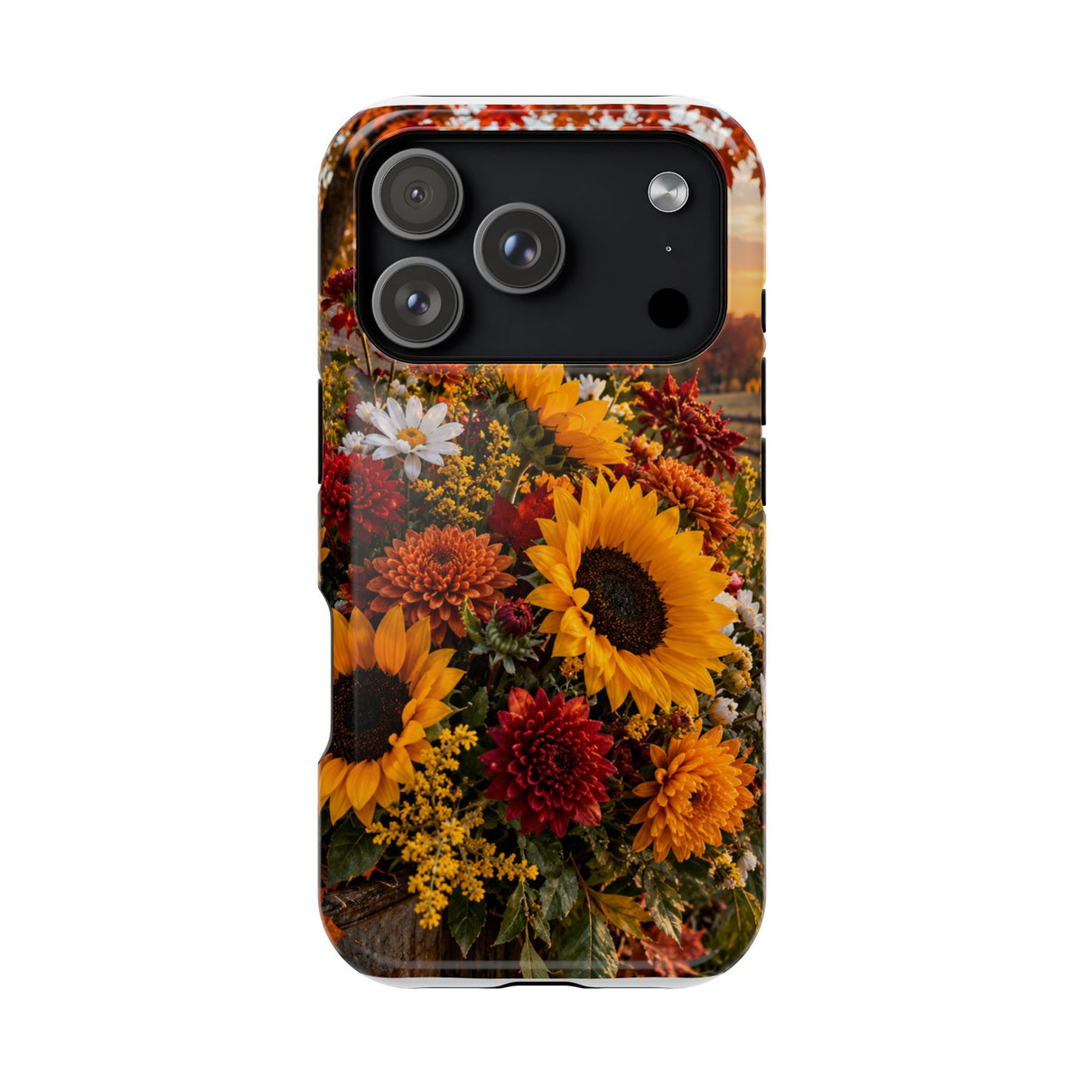 Sunflower Harvest Phone Case — Fall Floral Magnetic Impact-Resistant Cover