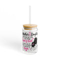 Mother & Daughter Glass Sipper (16 oz) – "Heart to Heart" Love Quote