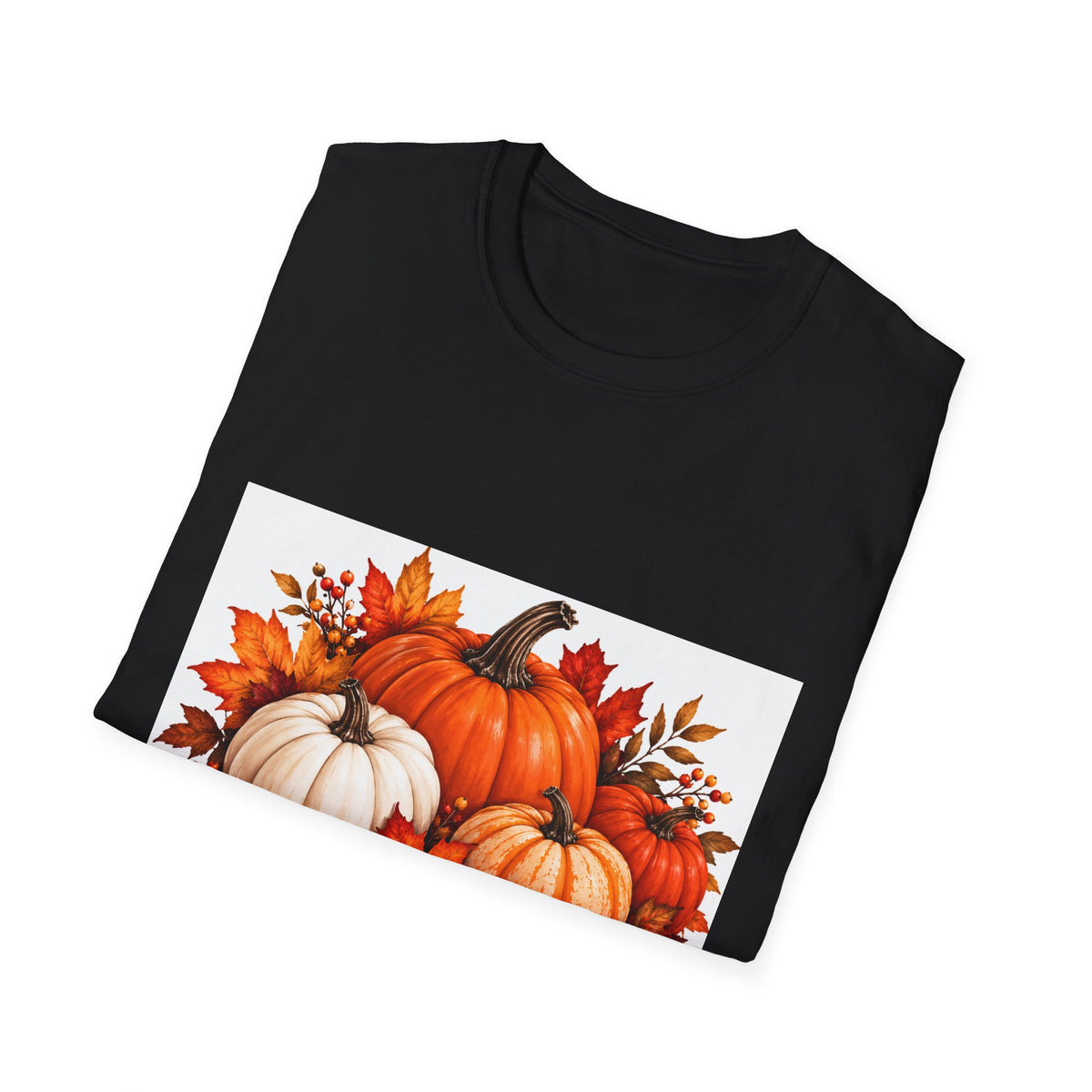 Fall Pumpkin Trio T-Shirt – Autumn Leaves Harvest Tee