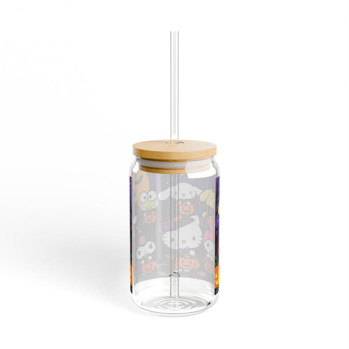 Hello Kitty Halloween Sipper Glass — 16oz Cute Characters Trick-or-Treat Drink Tumbler
