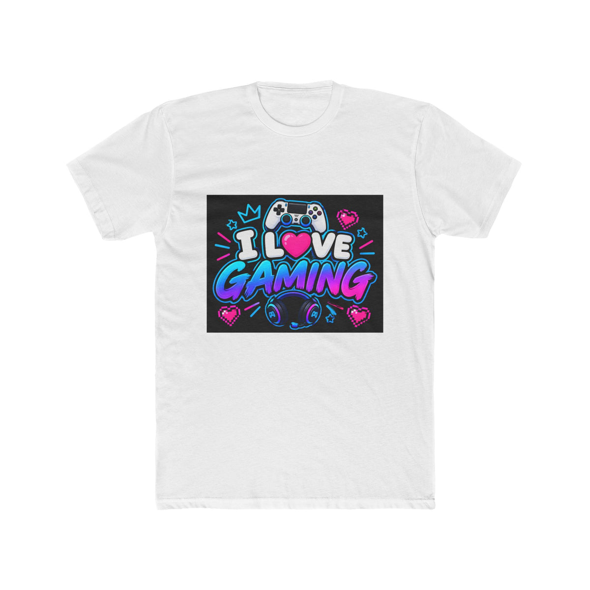 I Love Gaming Tee — Retro Neon Gamer Graphic T-Shirt