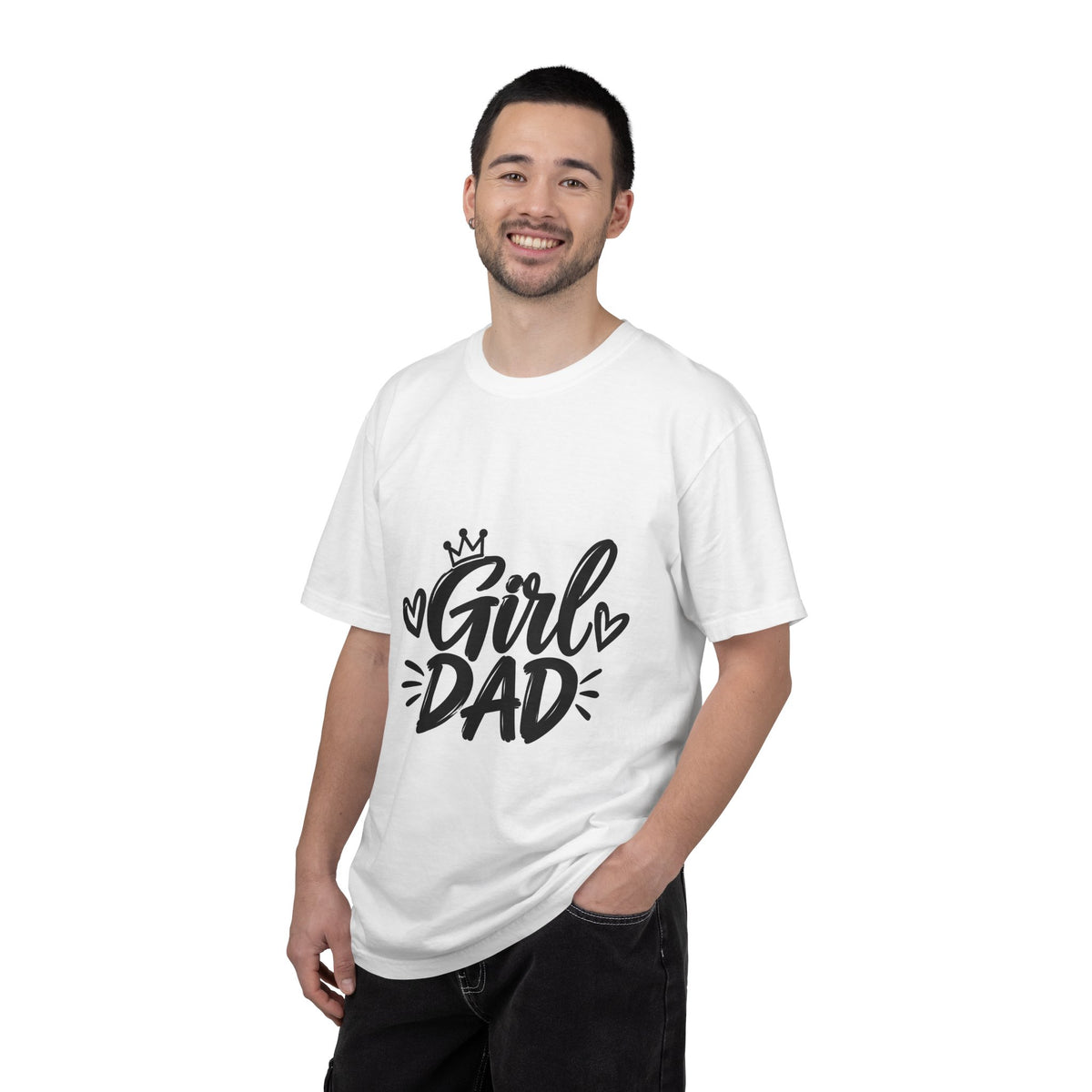 Girl Dad T-Shirt — Daddy of Daughters Tee, Cute Crown & Hearts Father's Day Gift