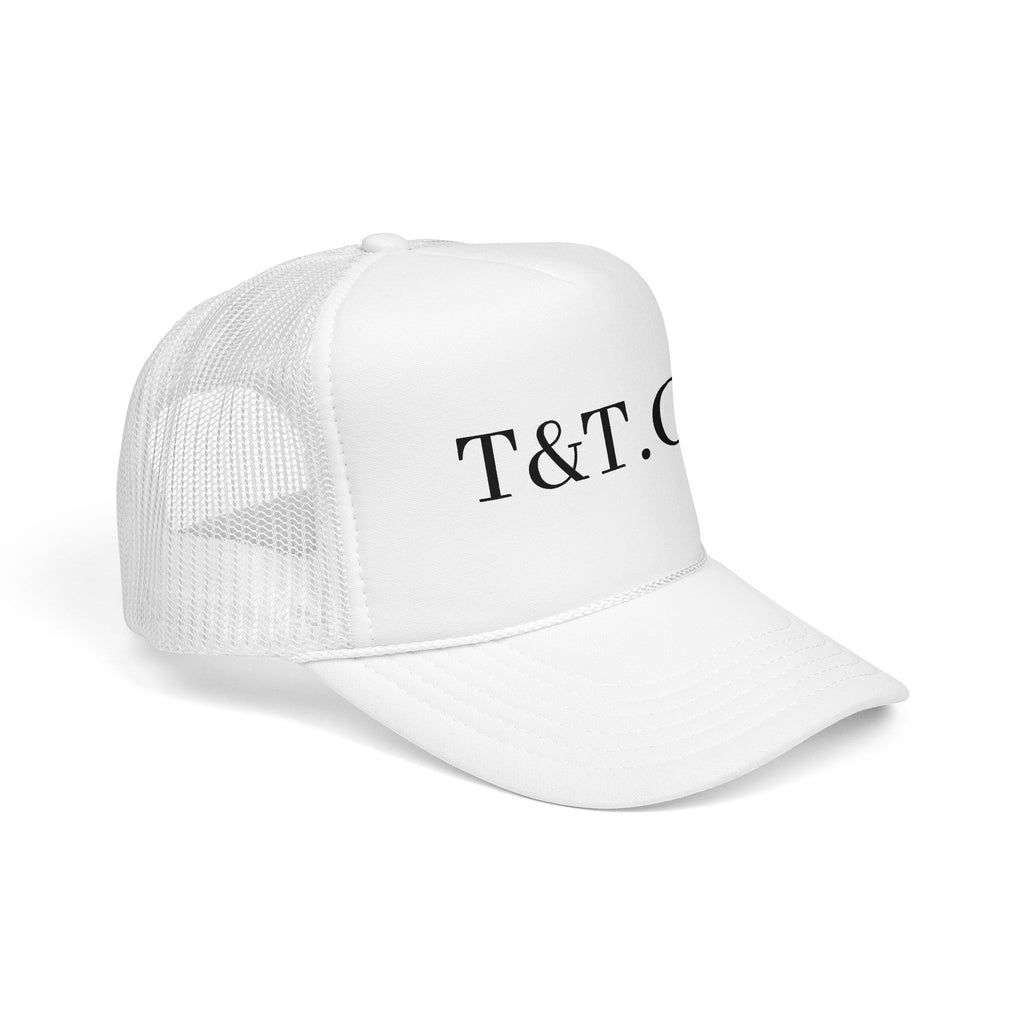 T&T.CO Foam Trucker Hat — Vintage Logo Mesh Baseball Cap