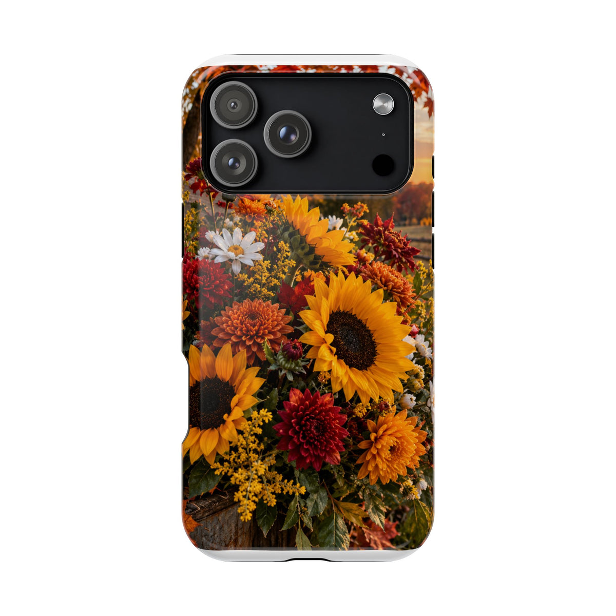 Sunflower Harvest Phone Case — Fall Floral Magnetic Impact-Resistant Cover