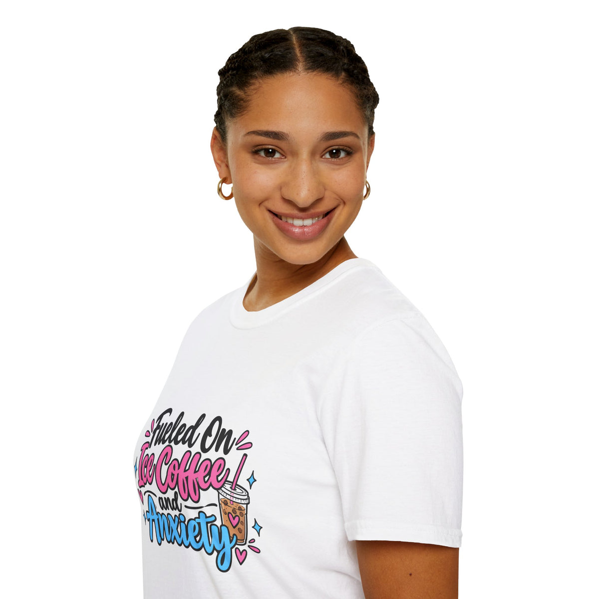 Fueled on Ice Coffee and Anxiety T-Shirt