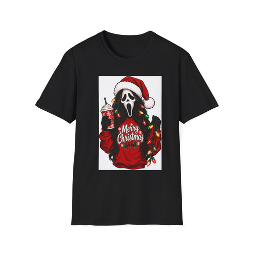 Christmas Scream T-Shirt – Santa Ghostface "Merry Christmas" Holiday Tee