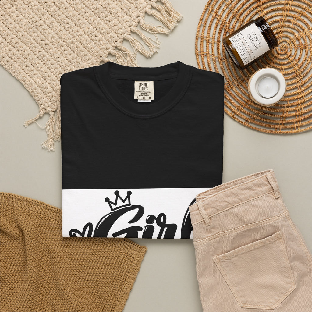 Girl Dad T-Shirt — Daddy of Daughters Tee, Cute Crown & Hearts Father's Day Gift