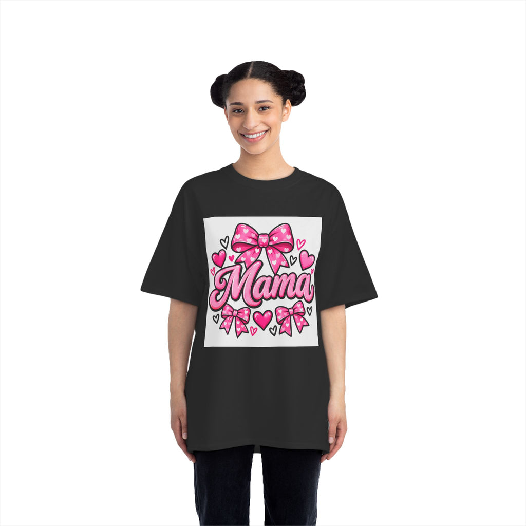 Mama Pink Bow T-Shirt — Cute Hearts & Bows Mother's Day Tee
