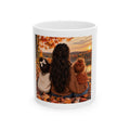 Autumn Sunset Family Ceramic Mug – Cozy Mom and Kids Fall Coffee Cup (11oz/15oz)