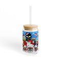 Hello Kitty Christmas Sipper Glass — 16oz Holiday Straw Tumbler