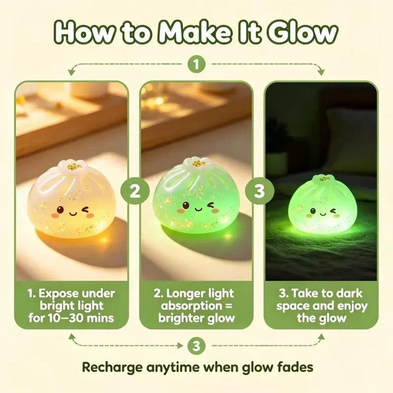 Kawaii Glowing Dumpling Squeeze Toy