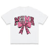 Cotton Pink Leopard Mama Bow T-Shirt