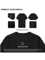 Retro Smiley Print Cotton T-Shirt