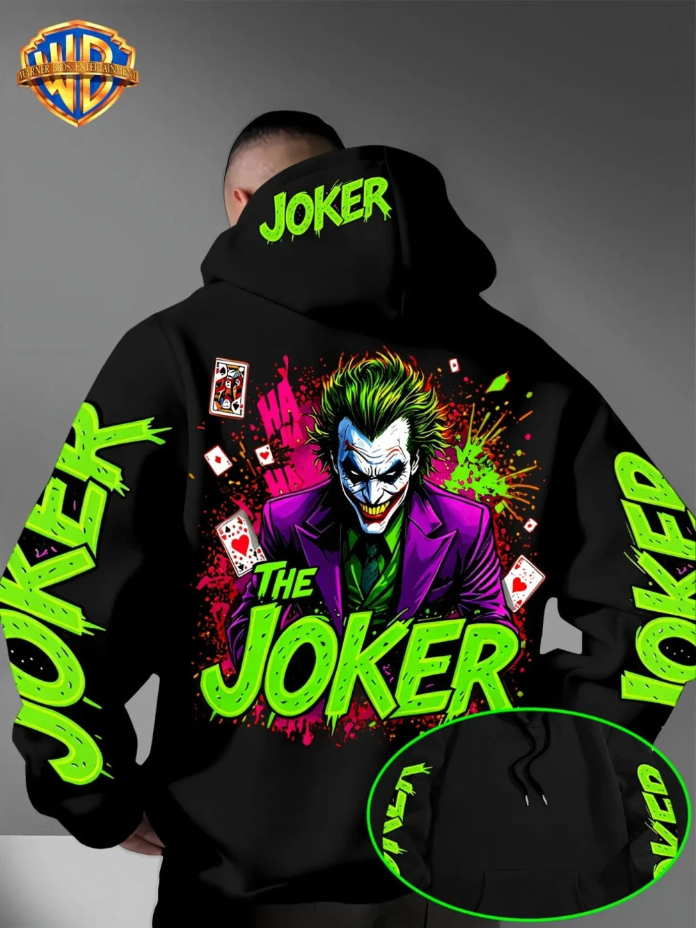 Warner Bros Joker Print Hoodie