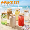 Glass Iced Coffee Tumbler Set