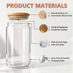 Glass Iced Coffee Tumbler Set