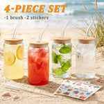 Glass Iced Coffee Tumbler Set