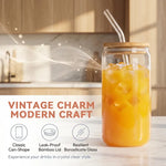 Glass Iced Coffee Tumbler Set