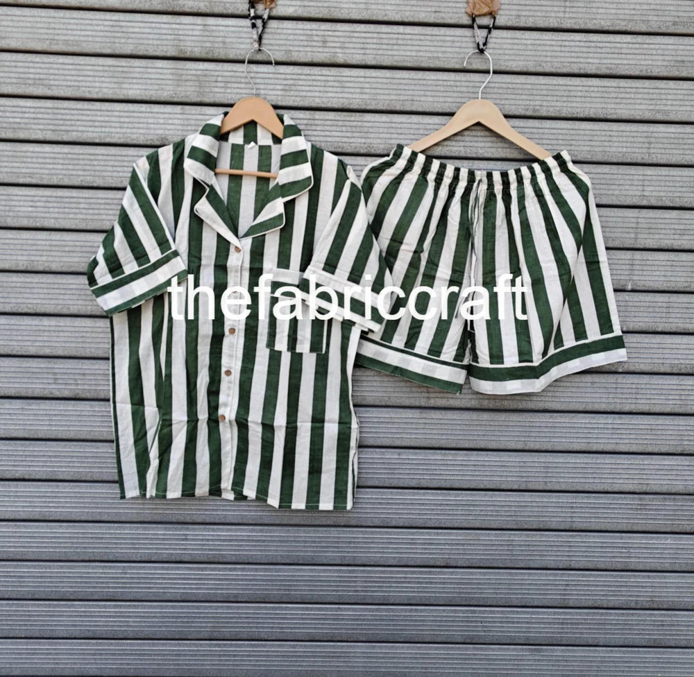 Hand Block Printed Cotton Pajama Set