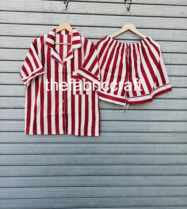 Hand Block Printed Cotton Pajama Set