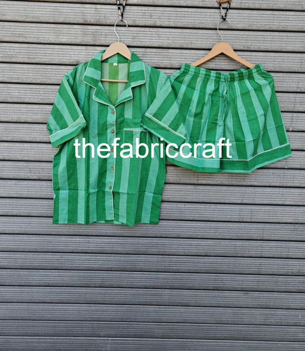 Hand Block Printed Cotton Pajama Set