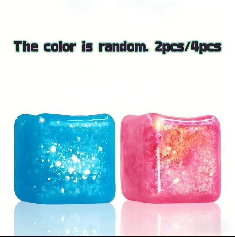 Colorful Glitter Squeeze Cube