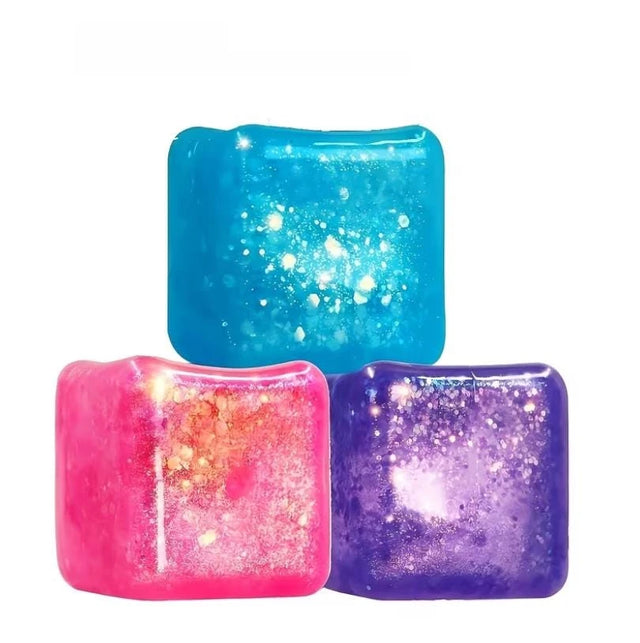 Colorful Glitter Squeeze Cube