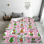 Festive Graphic Flannel Throw Blanket