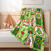 Festive Graphic Flannel Throw Blanket