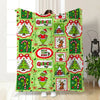 Festive Graphic Flannel Throw Blanket