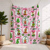Festive Graphic Flannel Throw Blanket